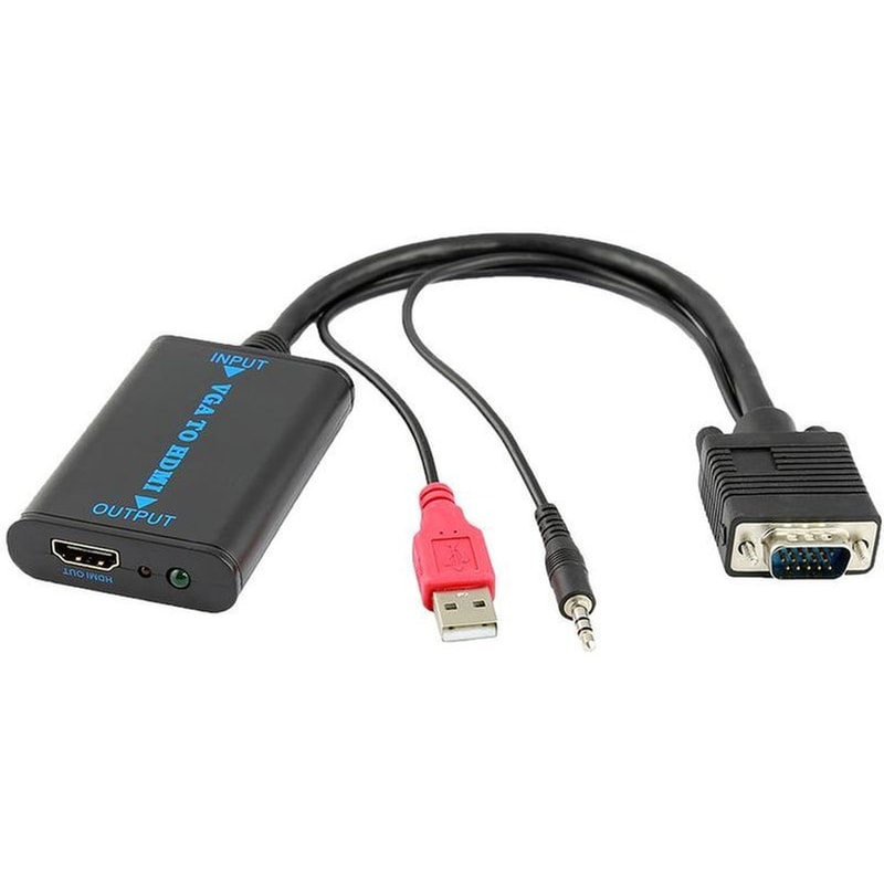 Αντάπτορας Powertech USB /3.5mm Jack σε HDMI 1.4V - Μαύρο