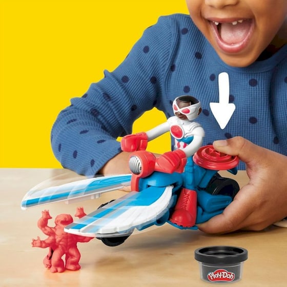 Hasbro Play-Doh Marvel Captain America Moto-Slicer (G0555) image 6