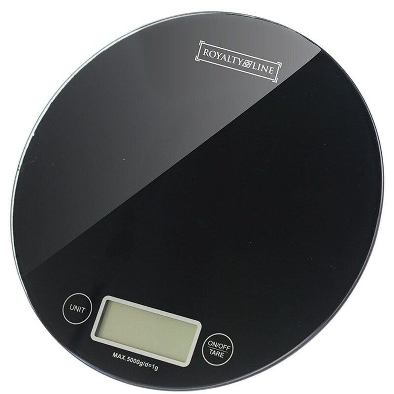 ROYALTY LINE RL-KS5 1gr/5kg Μαύρη Ψηφιακή Ζυγαριά Κουζίνας