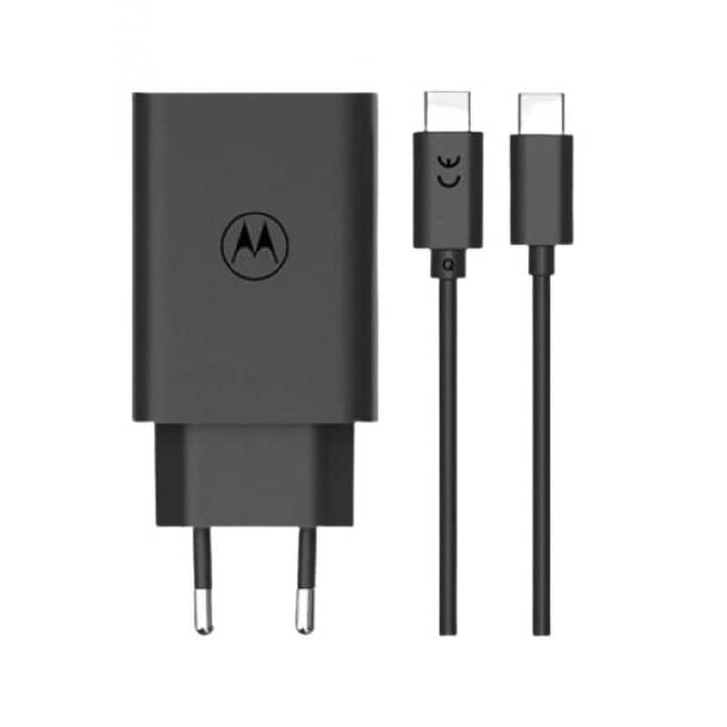 Σετ Φόρτισης Motorola TurboPower USB-C 68W με αποσπώμενο καλώδιο - Μαύρο