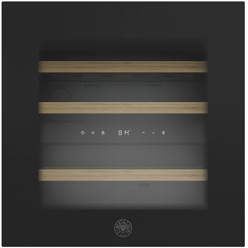 BERTAZZONI BERTAZZONI RWC60B4DNRP για 24 Μπουκάλια Μαύρο Πλήρως Εντοιχιζόμενος Συντηρητής Κρασιών