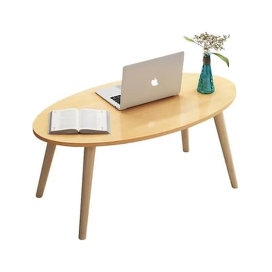 Τραπεζάκι Σαλονιού Woodwell από MDF Fine 80x40x42cm - Καφέ image 0