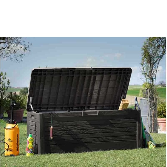 Italy Πλαστικό Μπαούλο 148x72x60cm 550lt 22.5kg Massif Καπάκι-κάθισμα 2 Ατόμων  Anthracite image 3