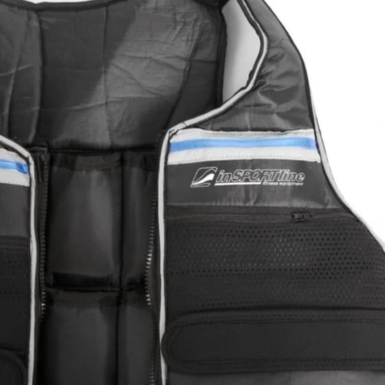 Γιλέκο 10kg Ρυθμιζόμενου Βάρους InSPORTline INS-3537 με 20x0.5kg Αφαιρούμενα Βάρη - Μαύρο image 2