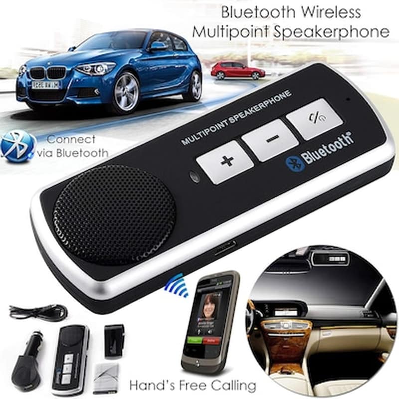 OEM Wireless Bluetooth Multipoint Handsfree Car Kit Speaker Sun Visor Clip
