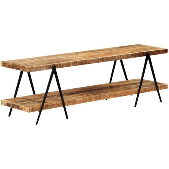Έπιπλο Τηλεόρασης VidaXL από Ξύλο 160x40x50cm - Καφέ/Μαύρο image 7