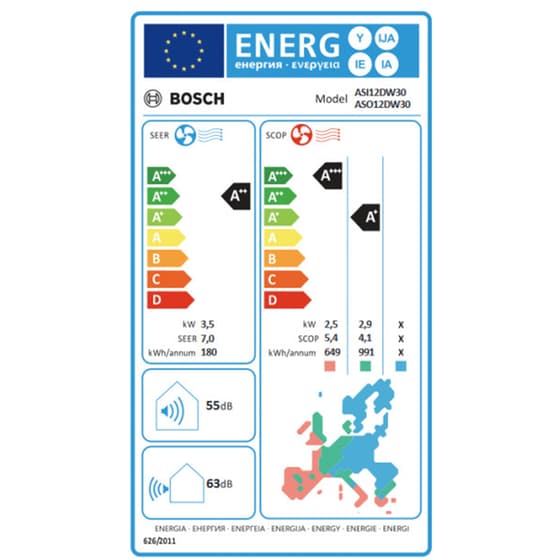 BOSCH Series 4 ASI12DW30/ASO12DW30 Κλιματιστικό Inverter 12.000 BTU A++/A+++ με Ιονιστή & WiFi image 3