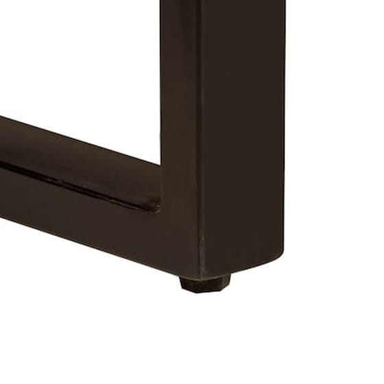 Τραπεζαρία Vidaxl από Μασίφ Ξύλο Μάνγκο 180x90x75 cm - Μαύρο/Καφέ image 4