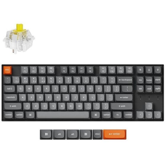 Keychron K8M-B4 Ασύρματο Bluetooth Μηχανικό Πληκτρολόγιο Banana Switch RGB (US) image 0