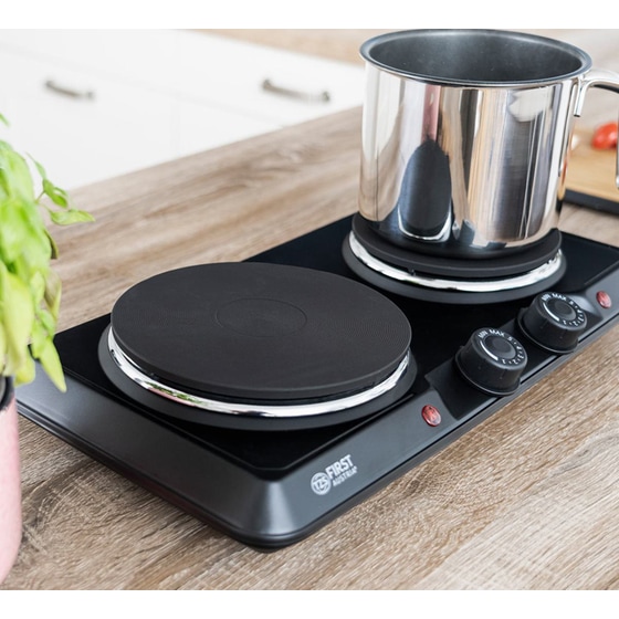 FIRST AUSTRIA FA-5083-5 2500 W Μαύρο Διπλή Επιτραπέζια Εστία Εμαγιέ image 5