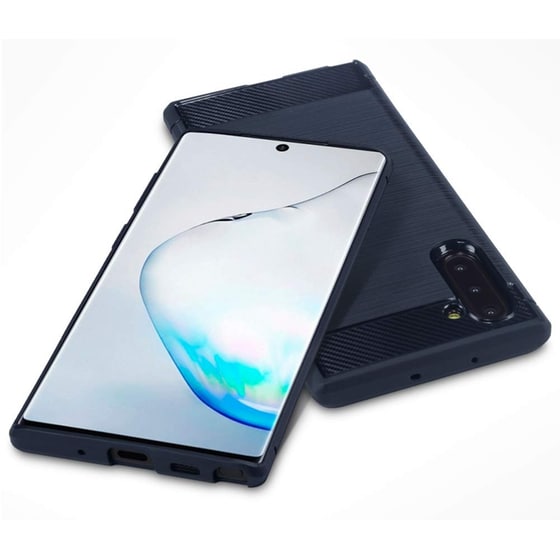 Θήκη Samsung Galaxy Note 10 - Terrapin Carbon Fibre - Blue image 1