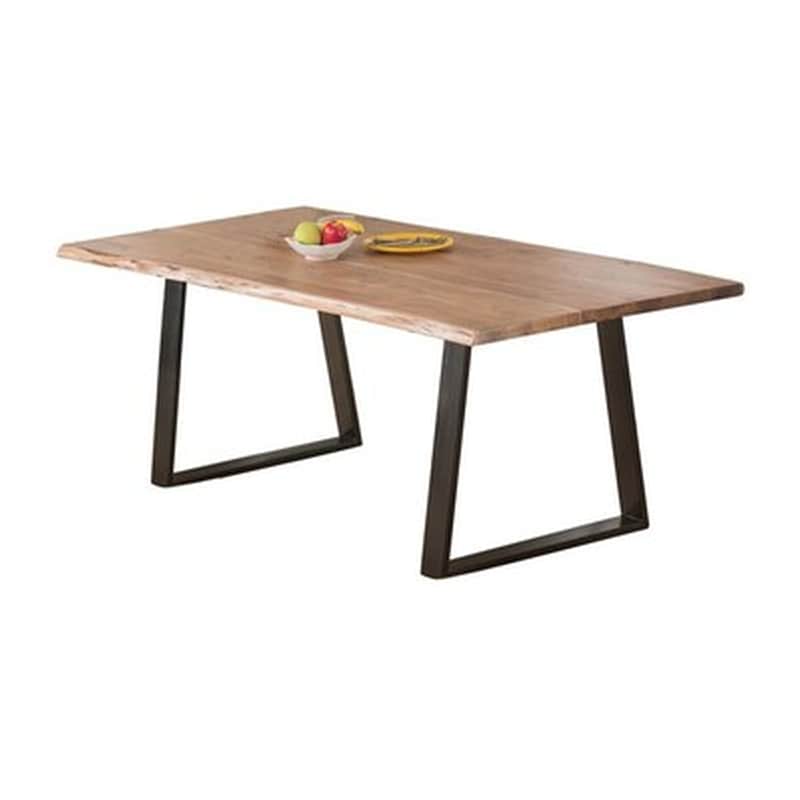 Τραπέζι Woodwell Με Ξύλο Φυσικό Ακακία C20149 Μεταλλικό 160x90x75 cm – Μαύρο
