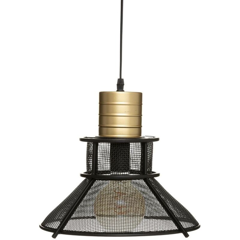 Φωτιστικό Οροφής Μονόφωτο Spitishop A-s Rodo 181945 Μεταλλικό - Μαύρο/Χρυσό SPITISHOP