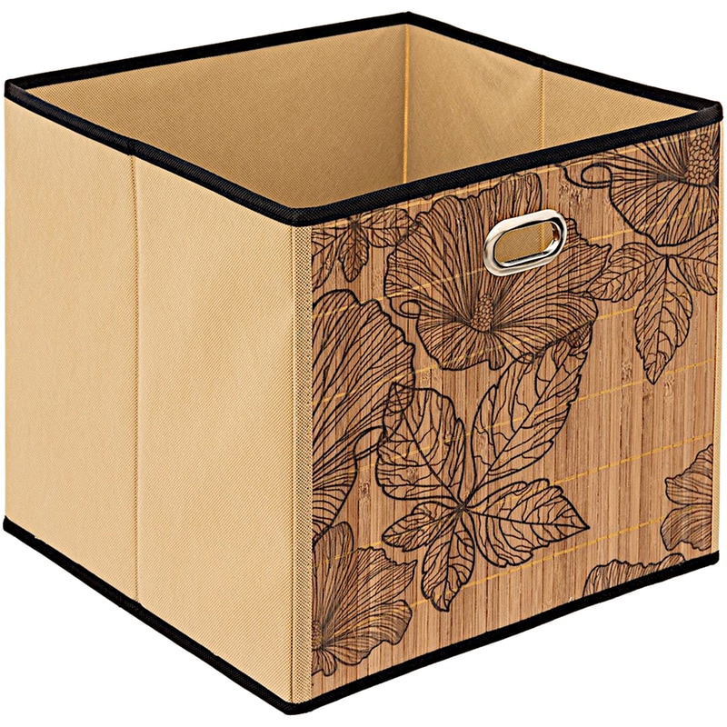 5FIVE Κουτί Αποθήκευσης Five Flora 174694a Bamboo 31x31x31 cm - Μπεζ