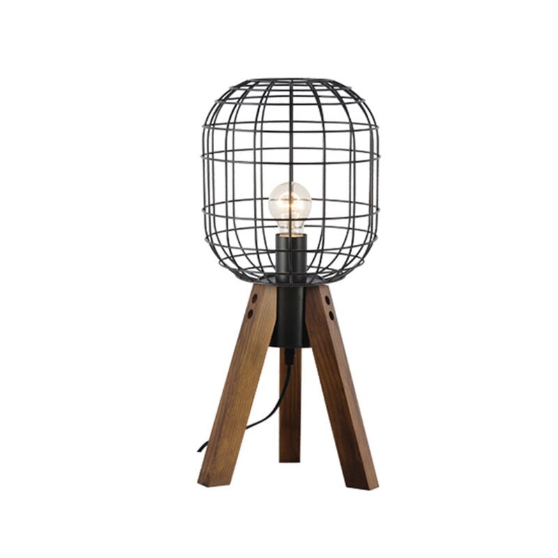 Πορτατίφ Aca Prometheus Od90981t Μεταλλικό 24x24x51.5 cm - Καφέ/Μαύρο ACA DECOR