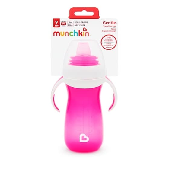 Munchkin Μεταβατικό Βρεφικό Μπουκάλι Gentle Cup Tall 300ml Ροζ image 0