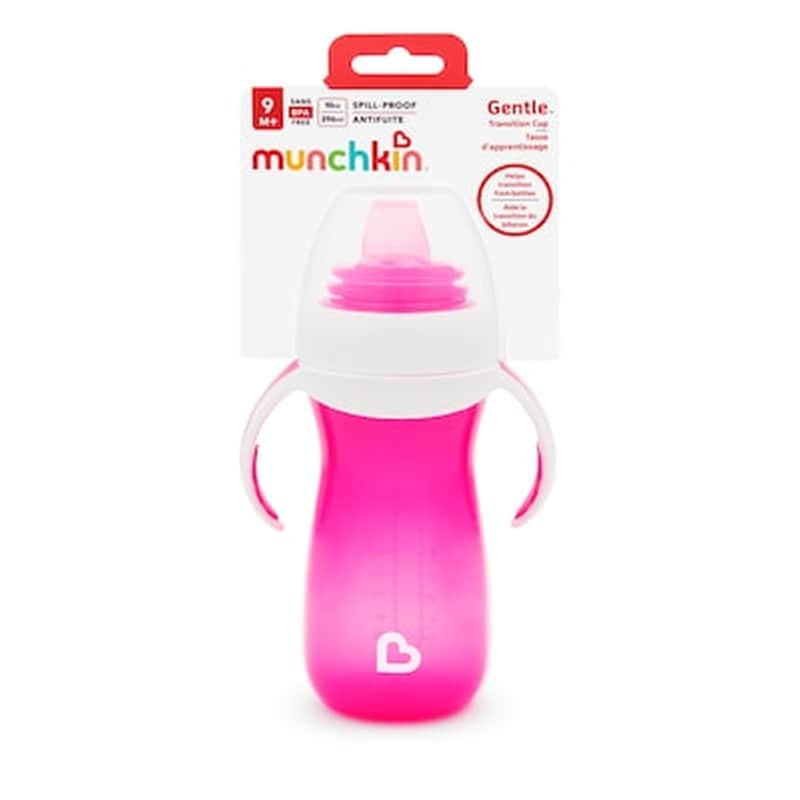 MUNCHKIN Munchkin Μεταβατικό Βρεφικό Μπουκάλι Gentle Cup Tall 300ml Ροζ