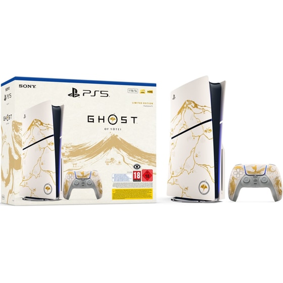 Sony PlayStation 5 Slim Ghost of Yotei Gold Limited Edition Bundle image 0