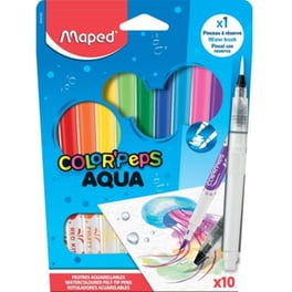 Μαρκαδόροι Maped Color'Peps Aqua Brush 2.8 mm (10 Τεμάχια)