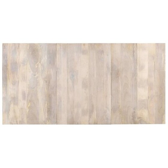 Τραπεζαρία Vidaxl από Μασίφ Ξύλο Μάνγκο 180x90x76 cm - Μαύρο/Καφέ image 4