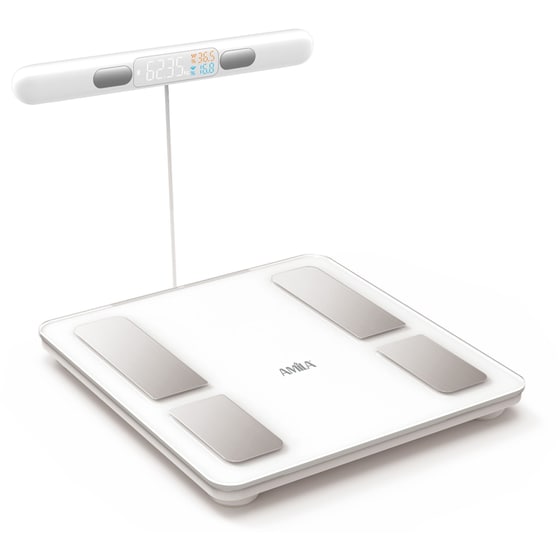 Ψηφιακή Ζυγαρία Σώματος Amila Smart Fitbody 10 Pro με Λιπομετρητή Λευκό image 1