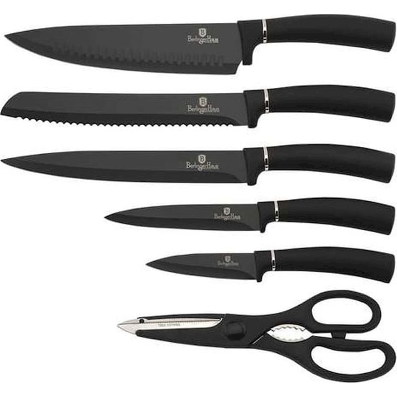 BERLINGER HAUS Σετ Μαχαίρια Berlinger Haus Black Silver Collection από Ανοξείδωτο Ατσάλι με Βάση 6 Τμχ