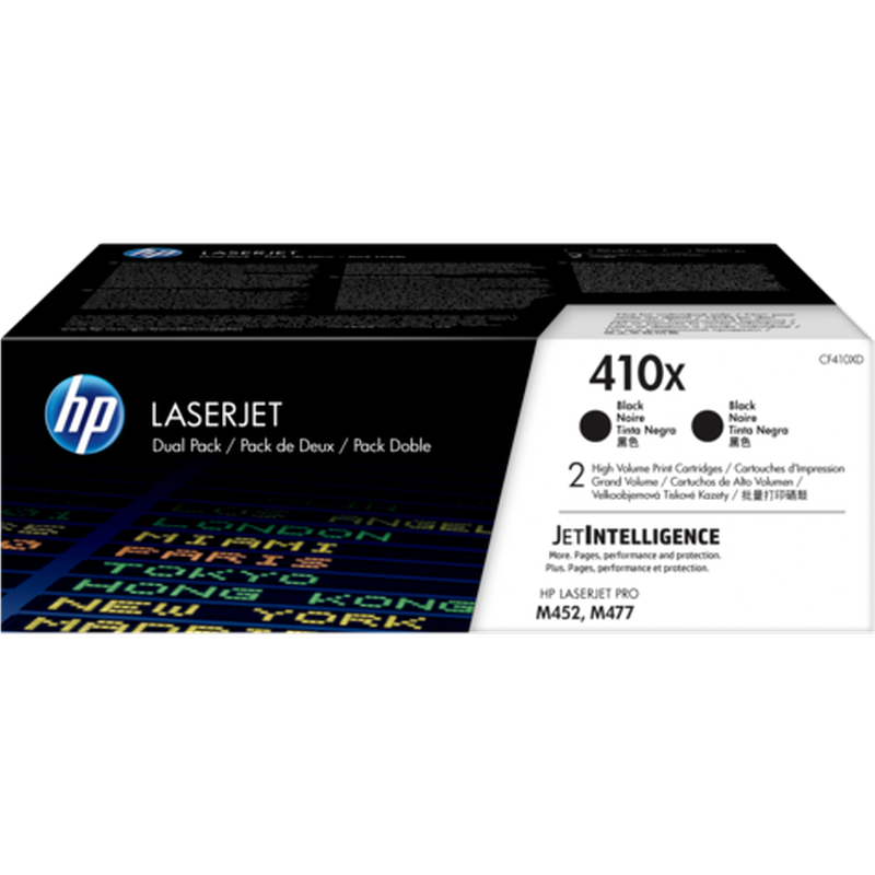 HP Toner HP 410X CF410XD Dual Pack - Black