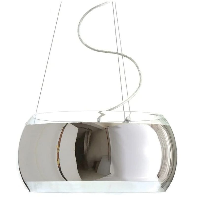 ACA DECOR Φωτιστικό Οροφής Τρίφωτο Aca Pontiac Cx1009p40ch Γυάλινο/Μεταλλικό - Ασημί