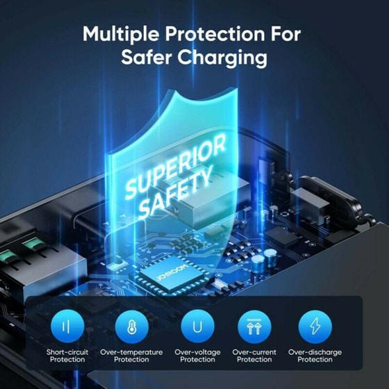 Powerbank Joyroom Jr-qp193 30.000mAh 22.5W Με 2 Θύρες USB-A Και Θύρα USB-C - Μαύρο image 1
