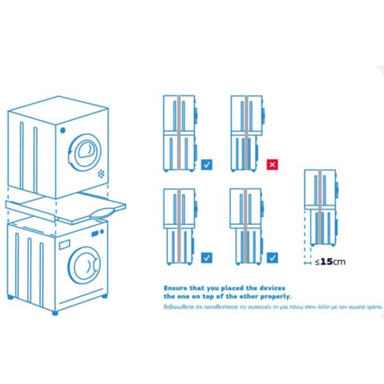 ROLLER 00718 με Συρτάρι Μαύρο Βάση Σύνδεσης Πλυντηρίου - Στεγνωτηρίου image 6