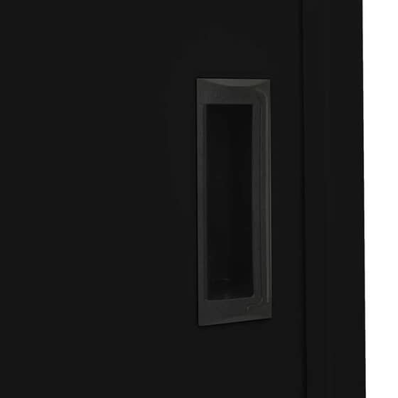 Ντουλάπα Γραφείου VidaXL από Ατσάλι 90x40x180 cm - Μαύρο image 6