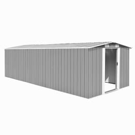 Vidaxl Αποθήκη Κήπου Γκρι 257 X 597 X 178 Εκ. Μεταλλική