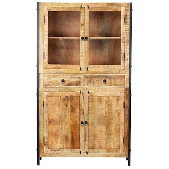 Vidaxl Βιτρίνα 100 X 40 X 175 Εκ. Από Μασίφ Ξύλο Μάνγκο image 4