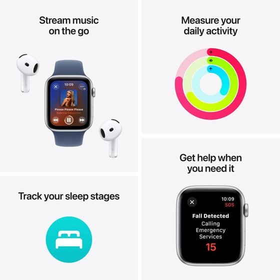 Apple Watch SE GPS + Cellular 40mm Midnight Aluminum Case with Ink Sport Loop image 2