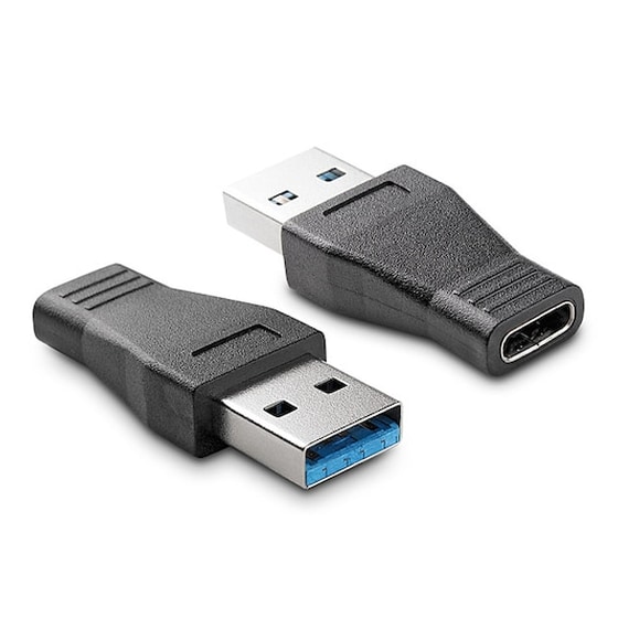 Αντάπτορας Powertech USB-A Male σε USB-C Female Μαύρο image 0