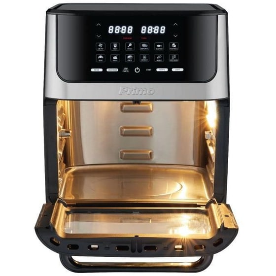 PRIMO PRAF-40424 Digital 1800 W 12 L Inox/Mαύρο Φριτέζα Αέρος - Φουρνάκι image 1