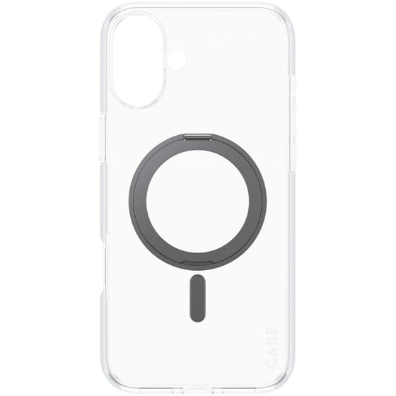 Θήκη Apple iPhone 16 Plus - PanzerGlass MagSafe Kickstand Case - Transparent with Black Stand image 1