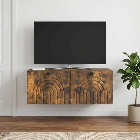 Επιτοίχιο Έπιπλο Τηλεόρασης VidaXL 78.5x31x30 cm - Καφέ Δρυς image 2