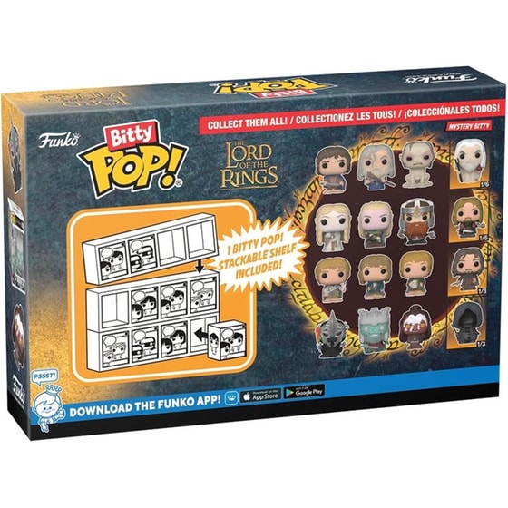 Funko Bitty Pop! The Lord Of The Rings - Frodo Baggins, Gandalf, Gollum And Chase Mystery 4-pack Φιγούρες image 2