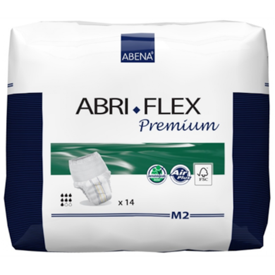 Βρακάκι-slip,abena Abri-flex Νύκτας Μέτρια Έως Βαριά Ακράτεια - Medium 2 - 14 Τμχ image 0
