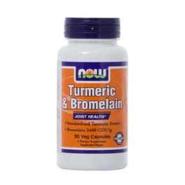 Ειδικό Συμπλήρωμα Διατροφής Now Turmeric/Bromelain - 90 κάψουλες