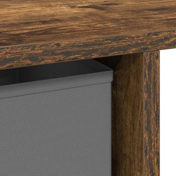Γραφείο VidaXL από Επεξεργασμένο Ξύλο 100x40x75 cm - Καπνιστή Δρυς image 6