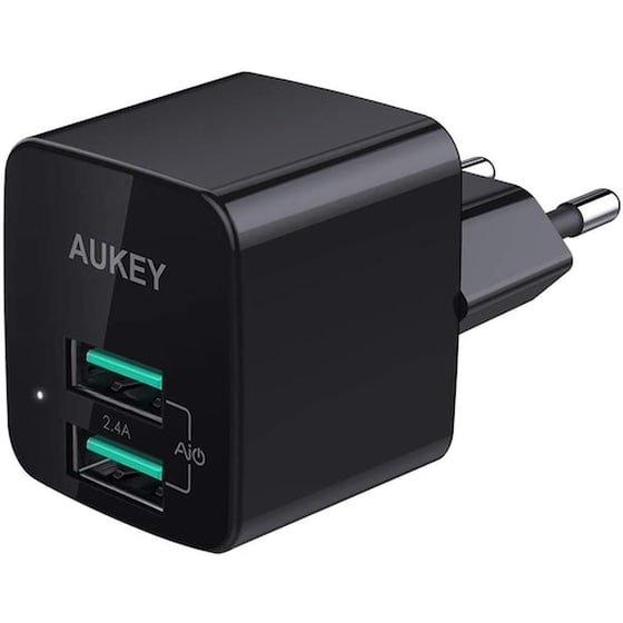Φορτιστής Πρίζας Aukey Pa-u32 2x Usb 12W - Black image 0