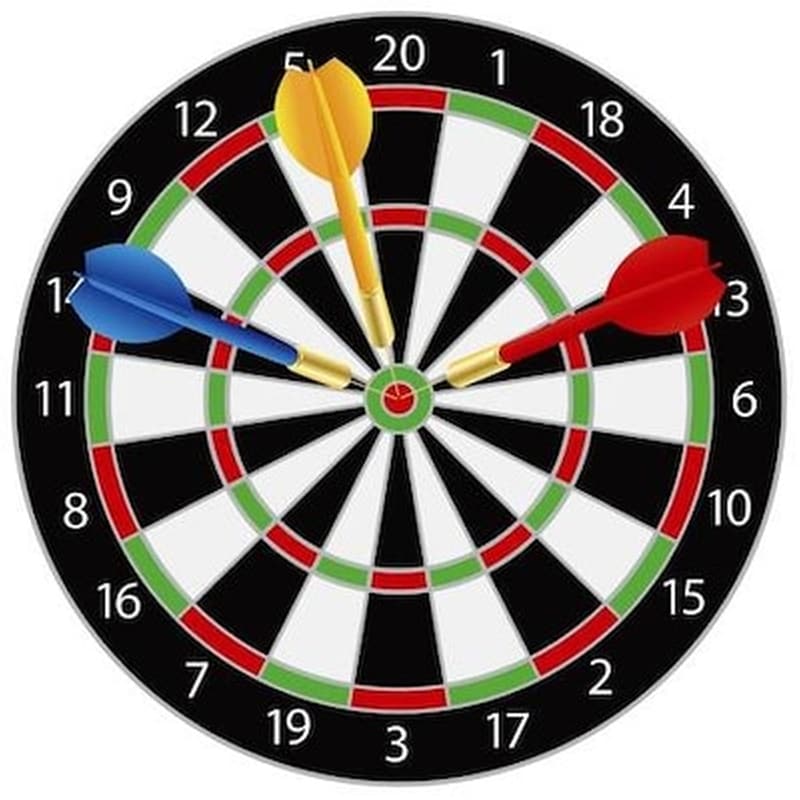 Στόχος Διπλής Όψης Με 6 Βελάκια 17 Ιντσών Dartboard Game