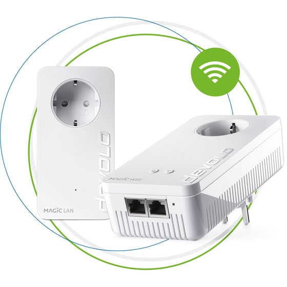 Devolo Magic 2 Powerline Διπλό Kit Ασύρματη Σύνδεση Passthrough Πρίζα WiFi 6 με 2 Θύρες Ethernet image 7