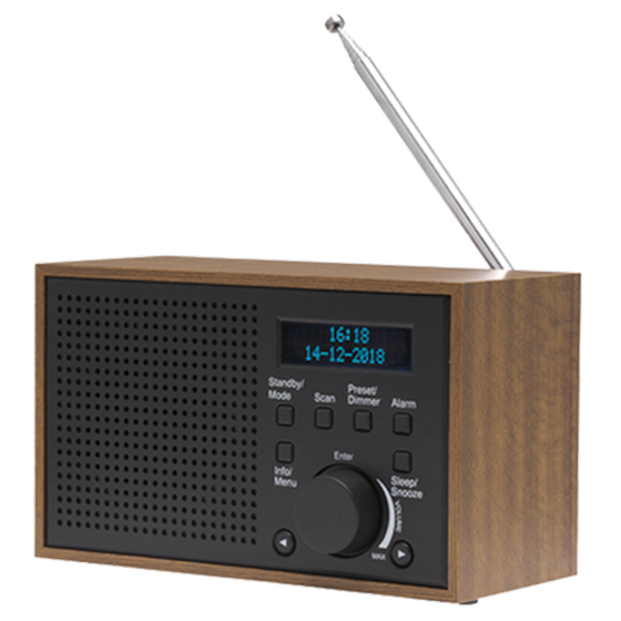 Denver Dab-46dark Grey - Dab+ Ράδιο Με Ενσωματωμένο Fm Ράδιο Και Λειτουργία Ξυπνητηριού image 1