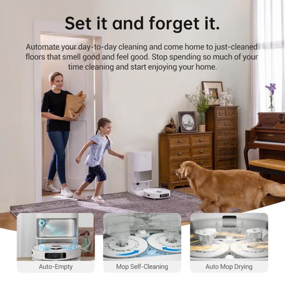 DREAME L10s Ultra Robot Vacuum για Σκούπισμα και Σφουγγάρισμα Λευκό Σκούπα Ρομπότ image 8