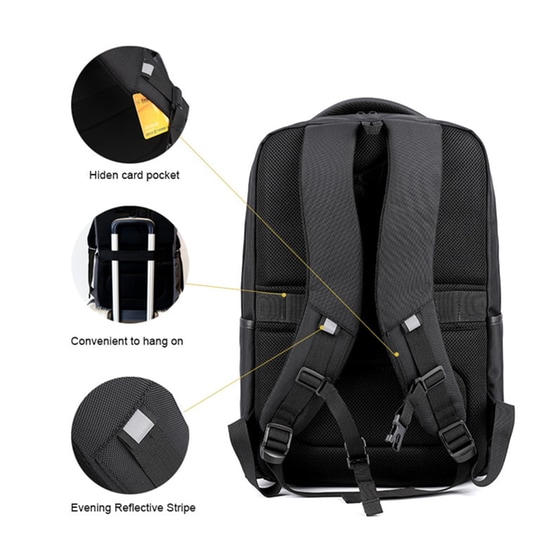 Τσάντα Laptop Arctic Hunter B00111C 15.6" Αδιάβροχη - Μαύρο image 2