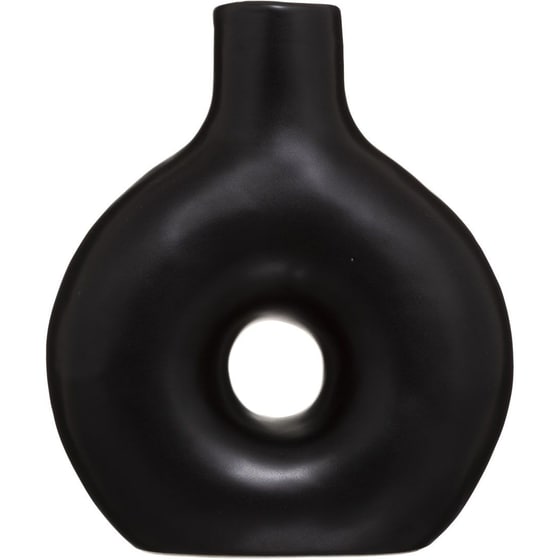 Διακοσμητικό Βάζο Spitishop Κεραμικό A-s Circle Black 185411 17x21cm - Μαύρο image 1