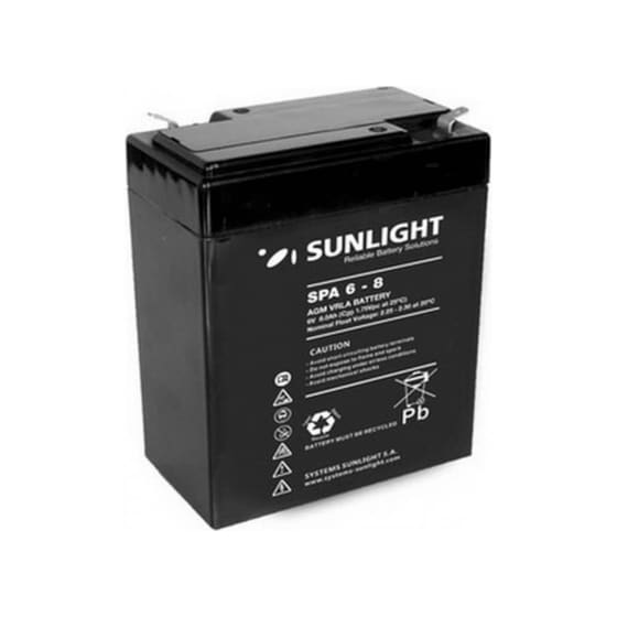 Sunlight Μπαταρία VRLA  SPA12 6A 12V 1τμχ image 0